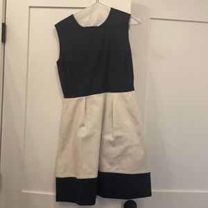 Sinclair dress blue and white